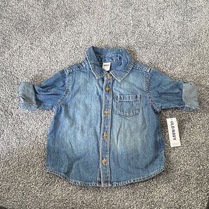 Old Navy Classic Blue Button-Up Shirt